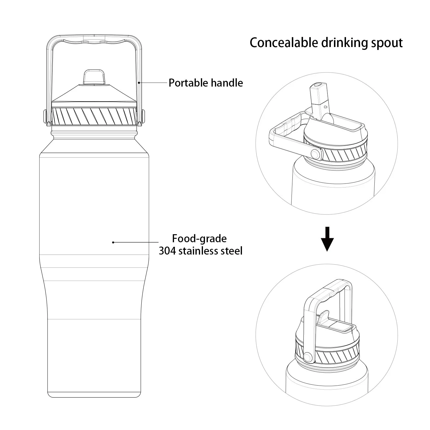 Дистрибьютор бренда Calmood 57 CALMOOD Steel Water Bottles R&D DESIGN